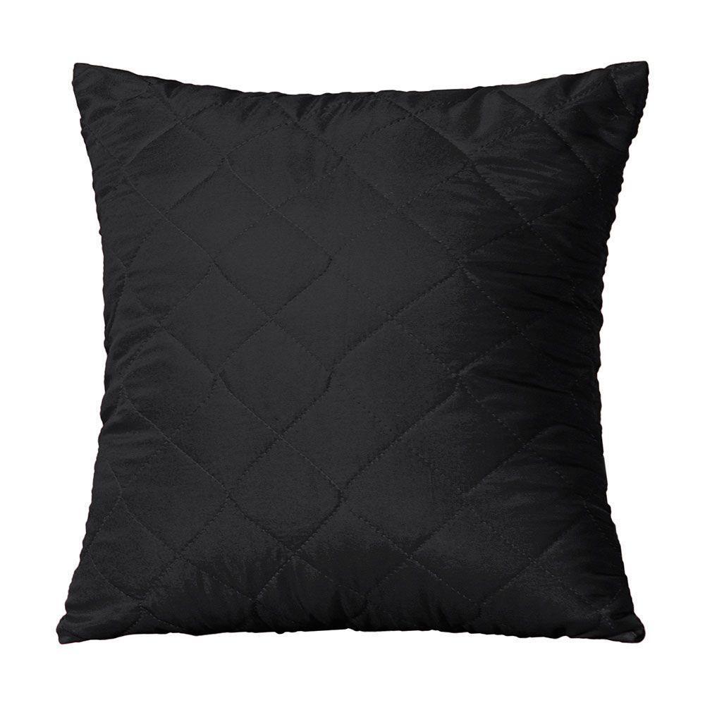 Capa De Almofada 45cm X 45cm 1 Peça Matelada 100% Poliéster Cor:preto - 1
