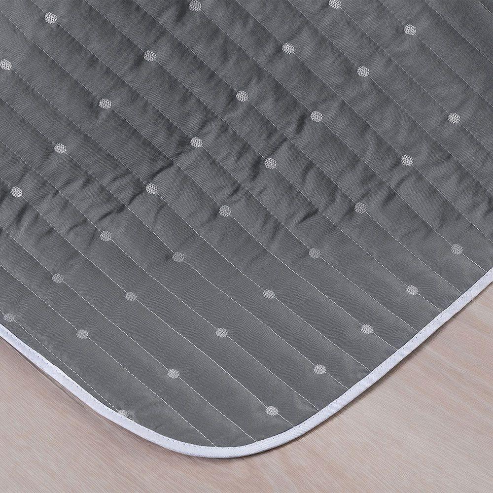 Kit Cobre Leito King 7 Peças Bordado Urbany 100% Poliéster Hipercal 400 Fios Cor:cinza. - 3