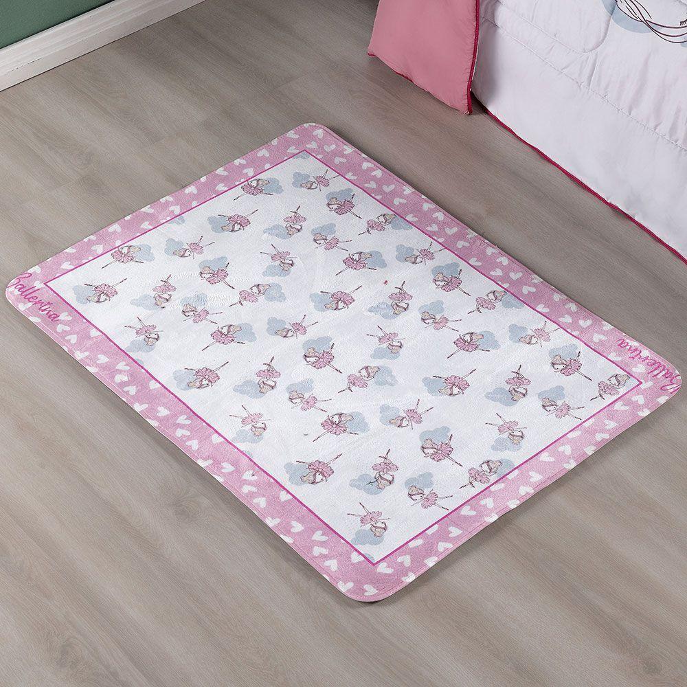 Tapete Estampado Antiderrapante 1,40m X 1,00m 1 Peça Ballerina Juvenil 100% Poliéster. - 2