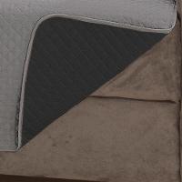 Protetor De Sofá King 4 Lugares Impermeável 100% Poliéster Cor:cinzapreto. - 4