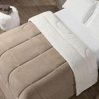 Coberdrom Cobertor King 1 Peça Maya Manta Soft E Sherpa De Carneiro 100% Poliéster Cor:bege - 2