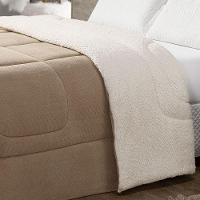 Coberdrom Cobertor King 1 Peça Maya Manta Soft E Sherpa De Carneiro 100% Poliéster Cor:bege - 3