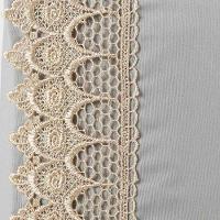 Jogo De Lençol Rubi Casal 3 Pçs 100% Algodão 200 Fios Ponto Palito Bordado - Cinza - 2