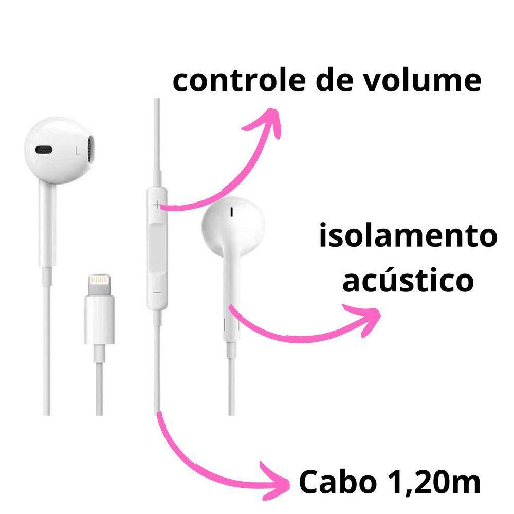 Fone De Ouvido Para Celular A Gold Premium Com Fio Fn-a16 Branco - 2