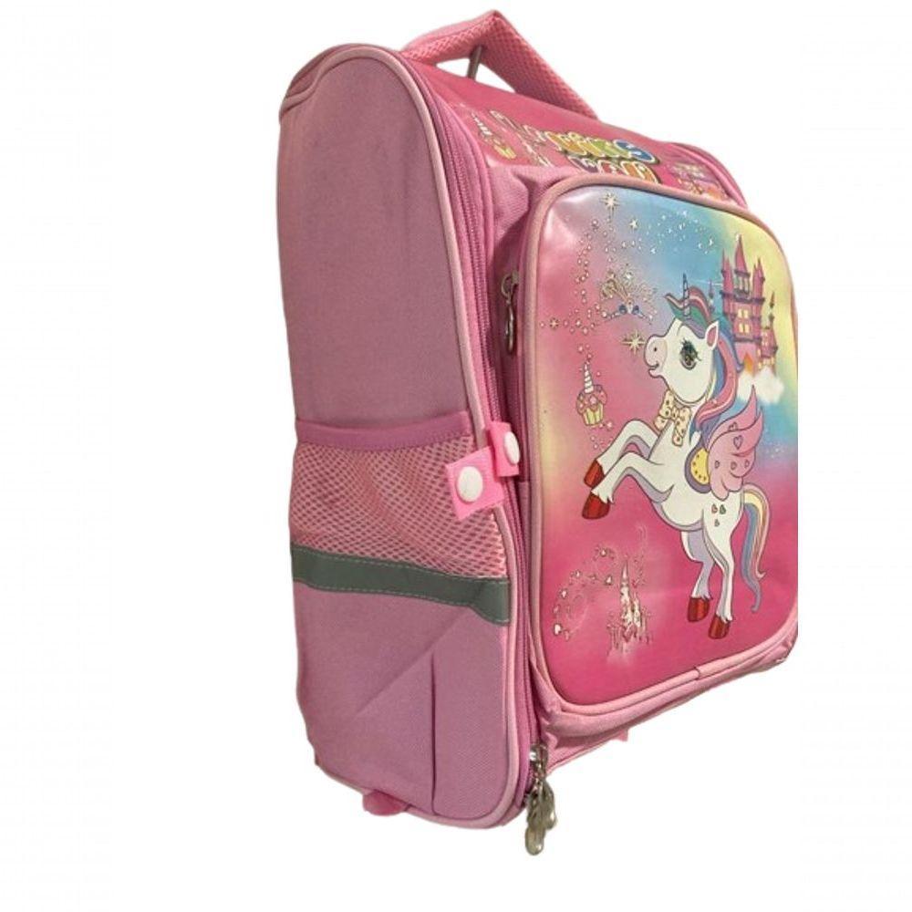 Kit Mochila Escolar Infantil Com Rodinhas Unicórnio Mais Lancheira E Estojo - 2