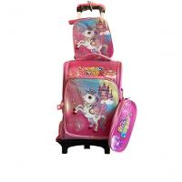 Kit Mochila Escolar Infantil Com Rodinhas Unicórnio Mais Lancheira E Estojo - 6