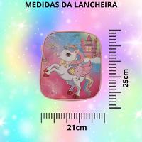 Kit Mochila Escolar Infantil Com Rodinhas Unicórnio Mais Lancheira E Estojo - 10