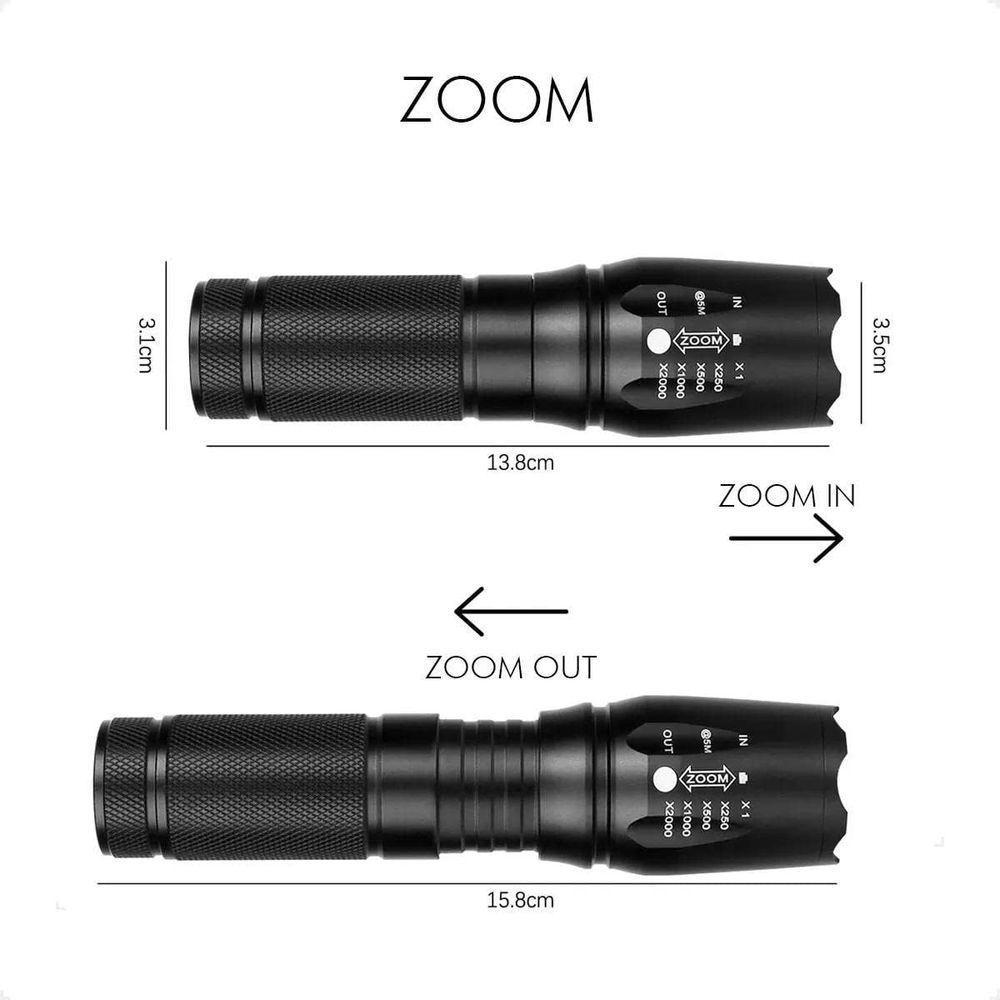 Lanterna Tática Led X900 Ultra Potente Recarregável Manual - 3