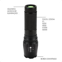 Lanterna Tática Led X900 Ultra Potente Recarregável Manual