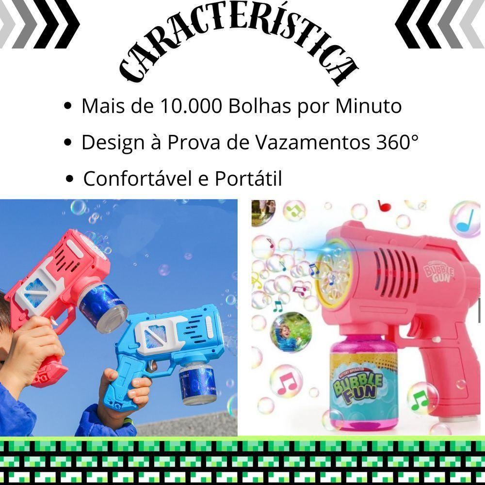 Lança Bolhas De Sabão água Brinquedo 50ml Brinquedo De Bolha Bolinhas Automático Azul - 3