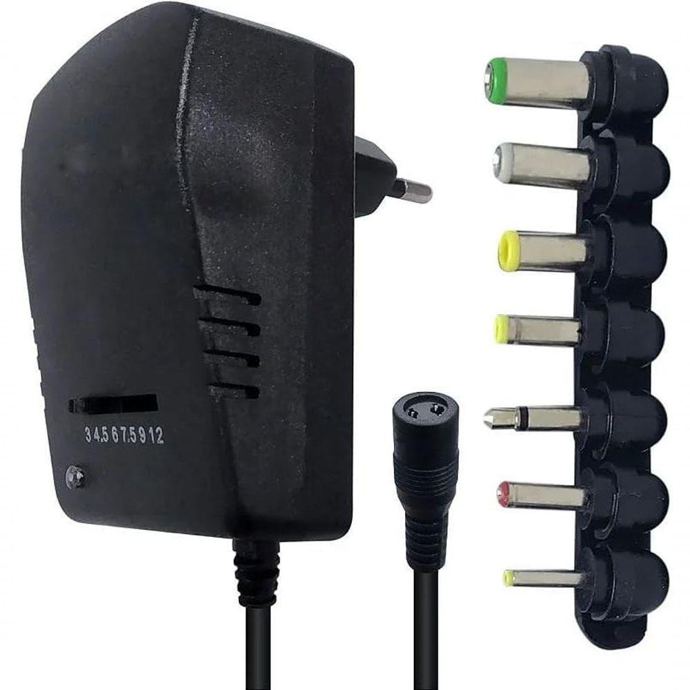 Fonte Universal Bivolt Regulável 3v 4.5v 6v 7.5v 9v 12v 3a 30w 6 Plugs It-blue Le-2561 - 5