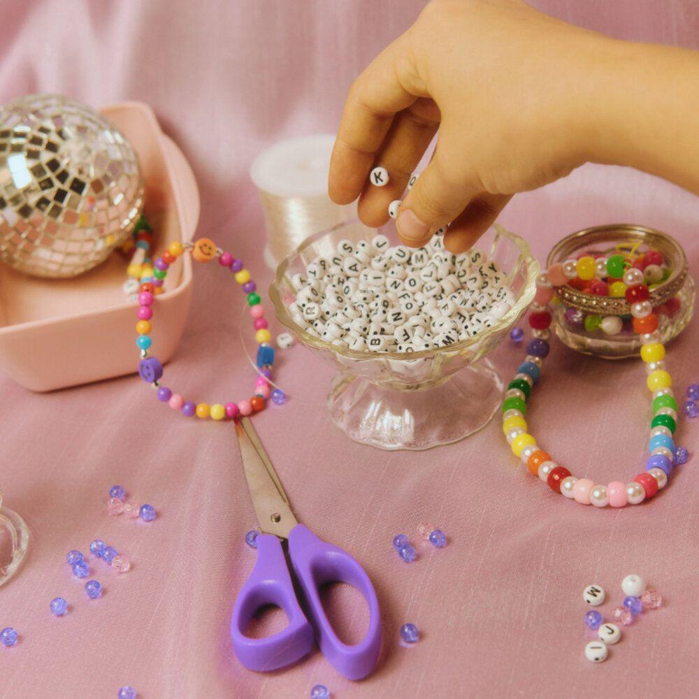 Kit Miçangas Infantil 119 Peças De Montar Pulseiras Colar Bolinhas - 2