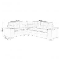 Sofá Viena Canto Suede Plus Confortável Pés Madeira Império Areia 376 - 2