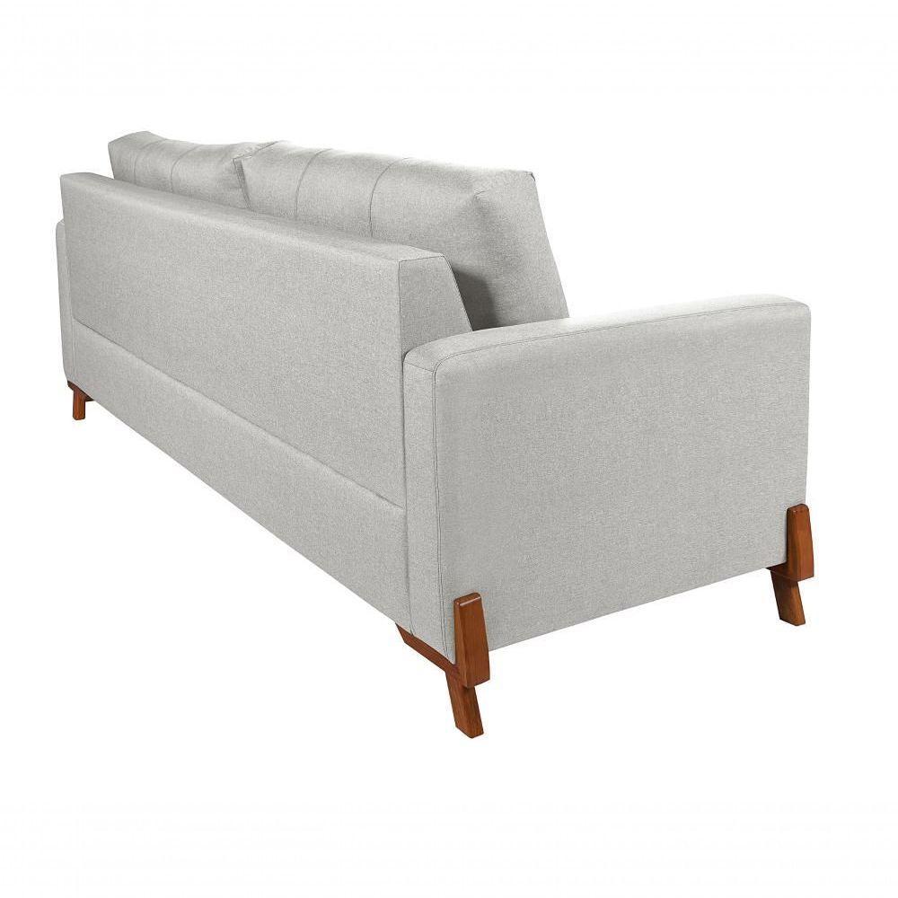 Sofá Maldivas 1,70 Linho Fixo Base Madeira Living Império Linho 185 - 2