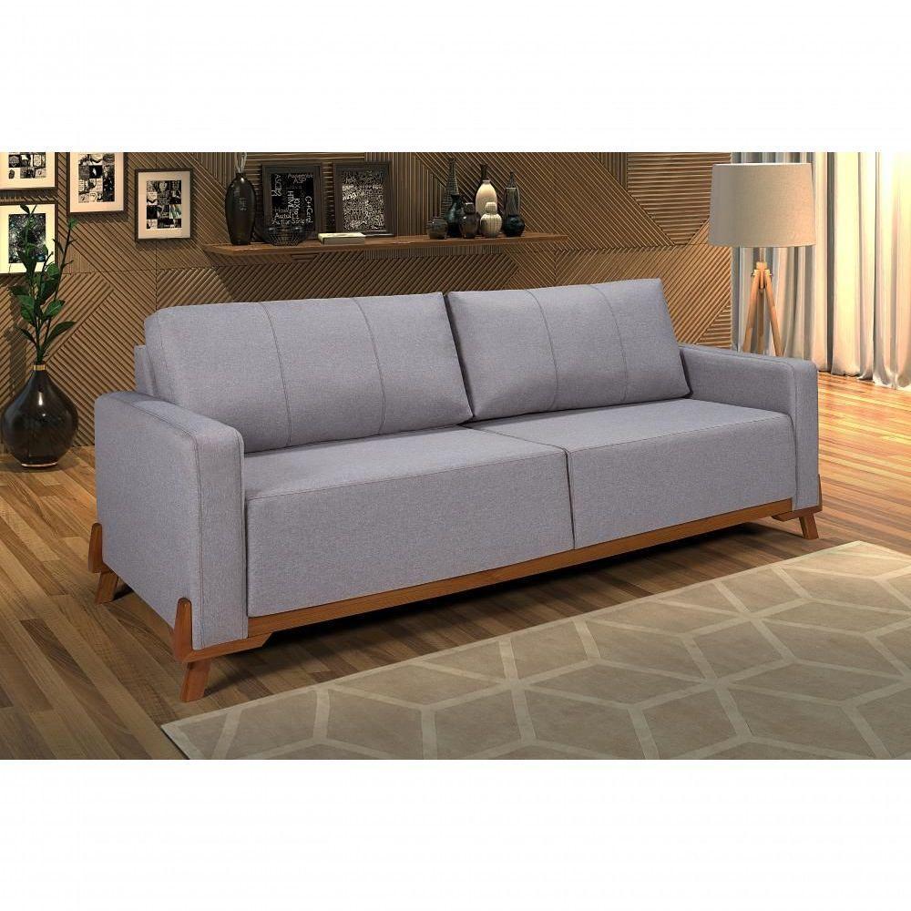 Sofá Maldivas 1,70 Linho Fixo Base Madeira Living Império Linho 199 - 1