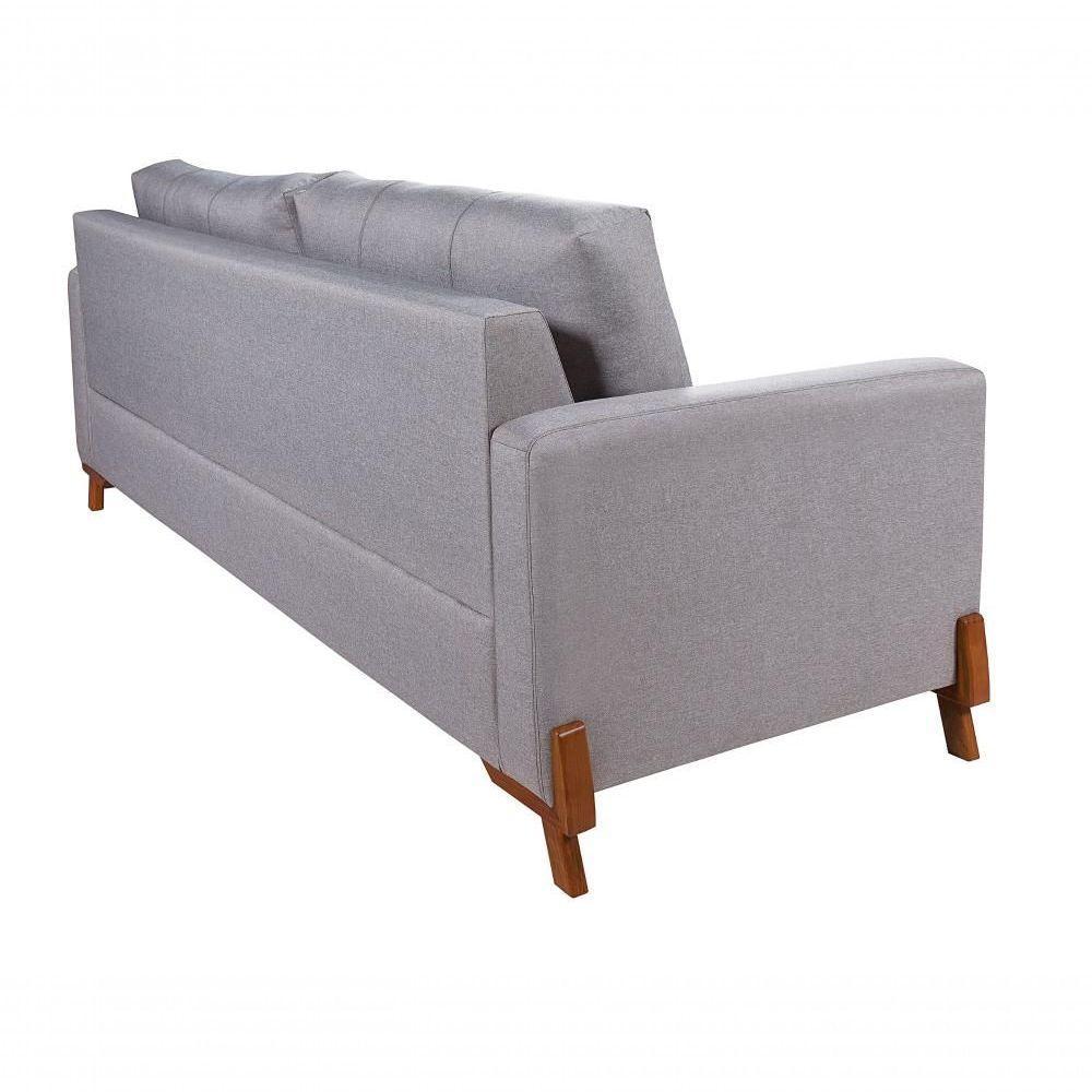 Sofá Maldivas 1,70 Linho Fixo Base Madeira Living Império Linho 199 - 2