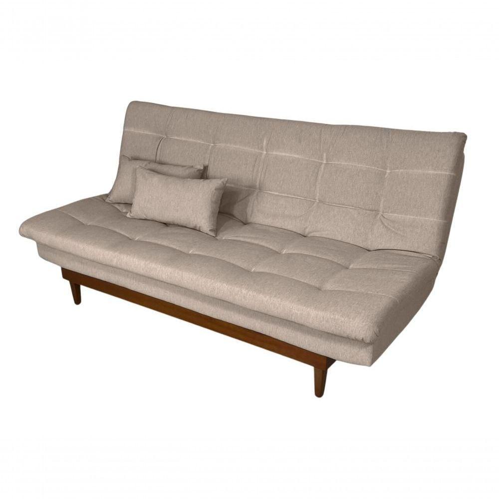 Sofá Cama Dubai Linho Espuma D33 Bege 201 - 1