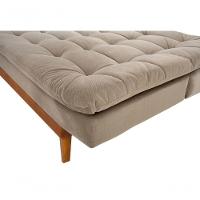 Sofá Cama Dubai 3 Lugares Império Reclinável Casal Pés Madeira Espuma Especial D33 Madero Chocolate 377 - 5