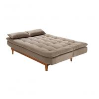 Sofá Cama Dubai 3 Lugares Império Reclinável Casal Pés Madeira Espuma Especial D33 Madero Chocolate 377 - 8