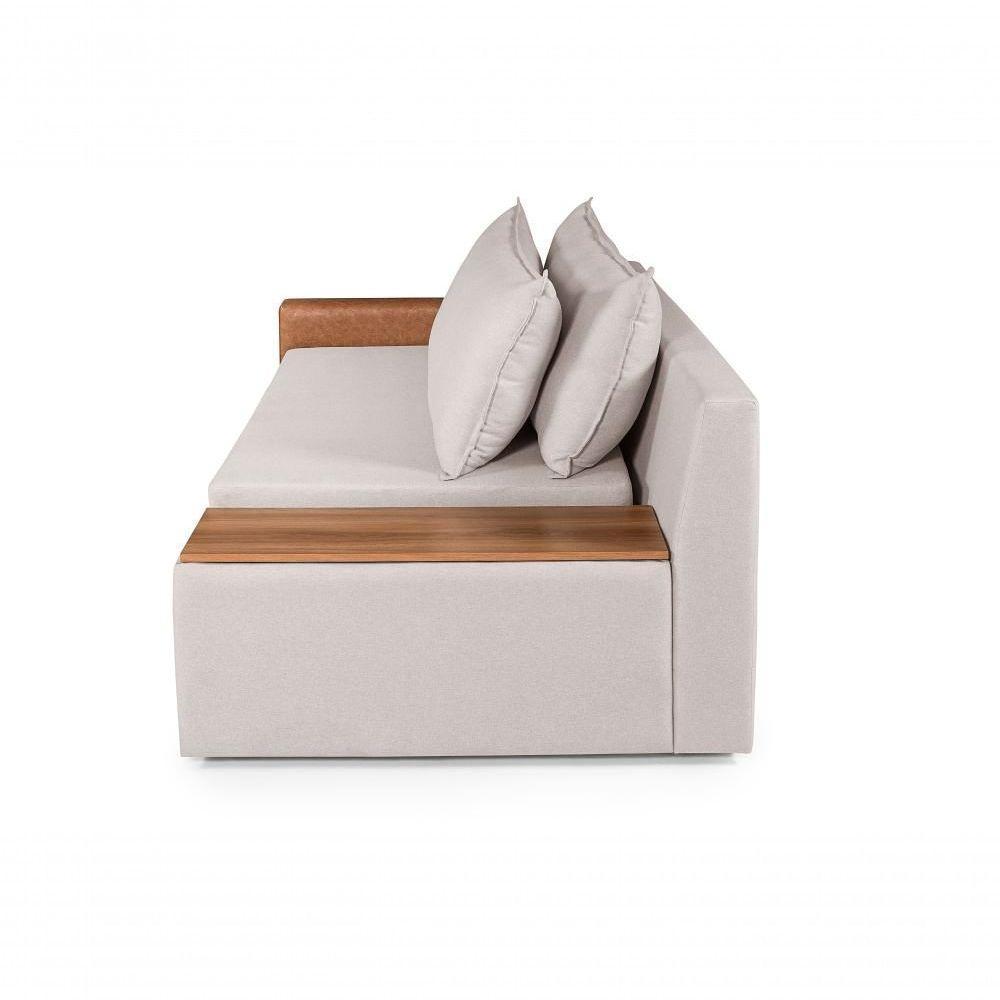 Sofá Cama Panamá Compose Linho 2 Lugares Império Estofados Gelo - 4