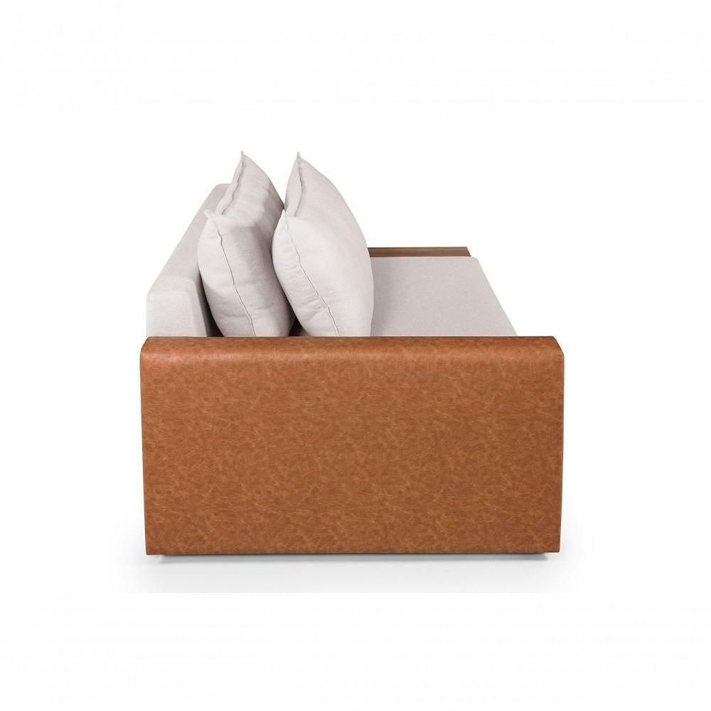 Sofá Cama Panamá Compose Linho 2 Lugares Império Estofados Gelo - 5