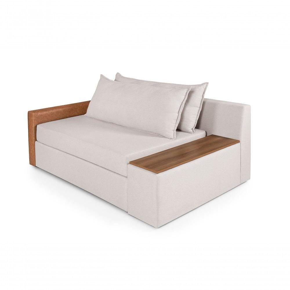 Sofá Cama Panamá Compose Linho 2 Lugares Império Estofados Gelo - 9