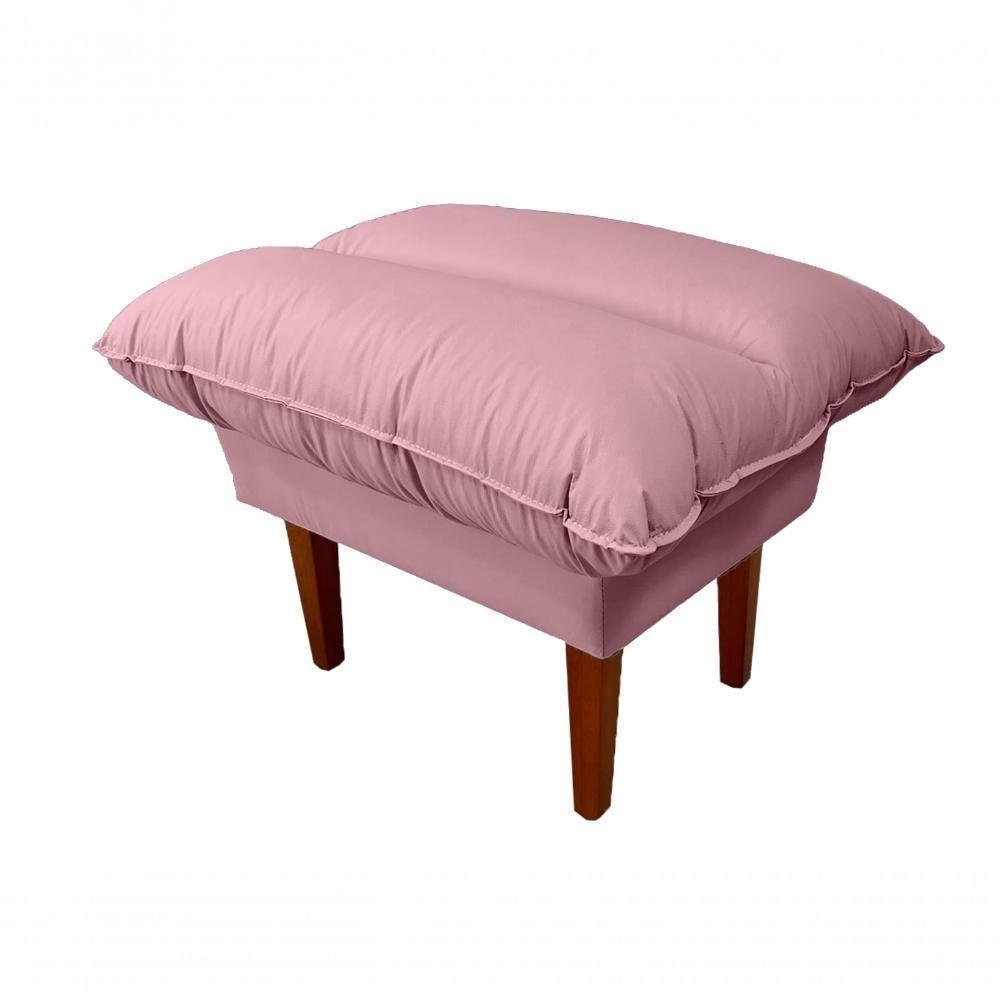 Sofá Cama Andorra Com Banqueta Corano 3 Lugares Reclinável Império Rosa 309 - 3