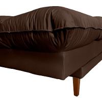 Sofá Cama Andorra Com Banqueta Corano 3 Lugares Reclinável Império Marrom 310 - 2