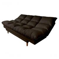 Sofá Cama Andorra Com Banqueta Corano 3 Lugares Reclinável Império Marrom 310 - 5