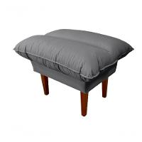 Sofá Cama Andorra Com Banqueta Corano 3 Lugares Reclinável Império Cinza 312 - 3