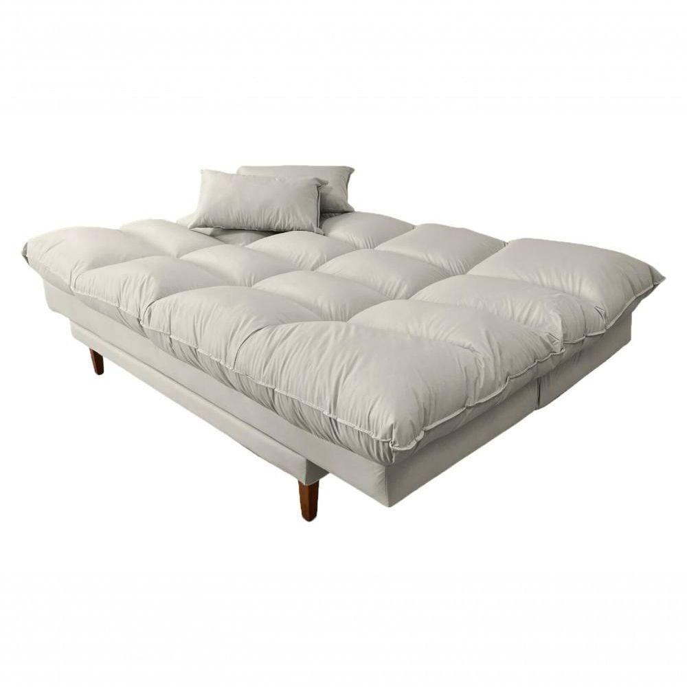 Sofá Cama Andorra Com Banqueta Corano 3 Lugares Reclinável Império Gelo 308 - 3