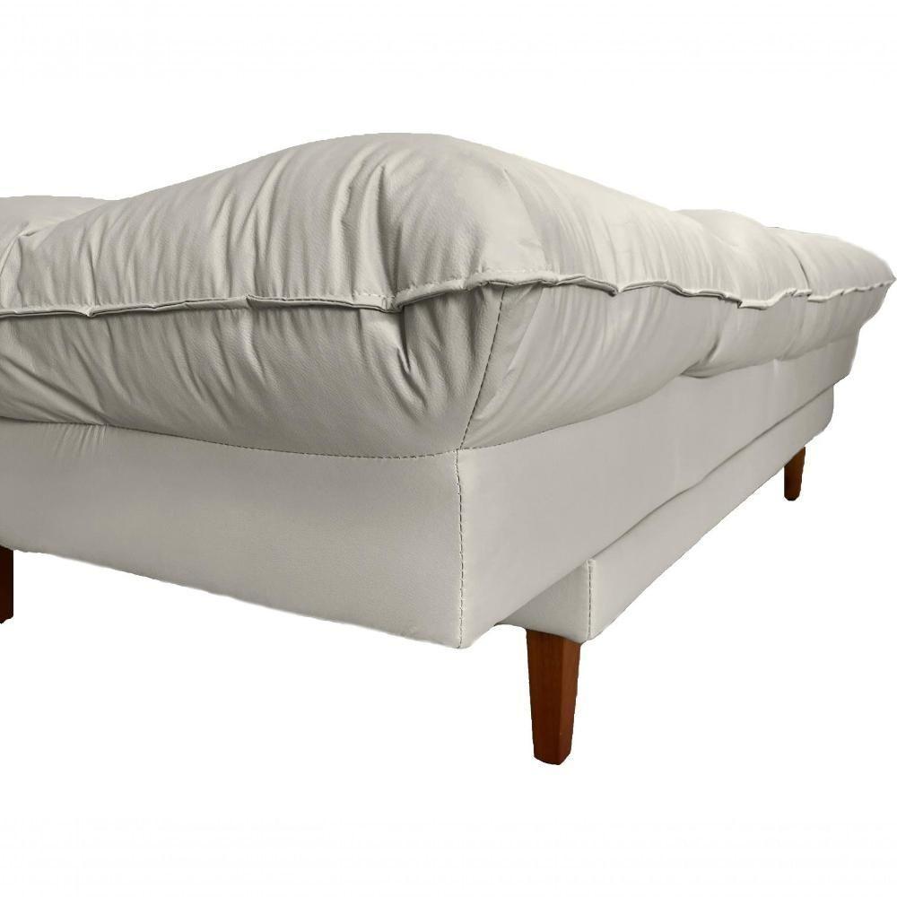 Sofá Cama Andorra Com Banqueta Corano 3 Lugares Reclinável Império Gelo 308 - 5