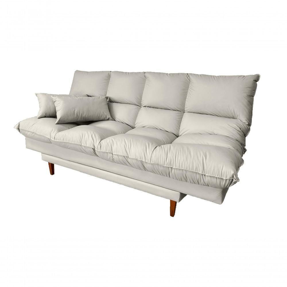 Sofá Cama Andorra Com Banqueta Corano 3 Lugares Reclinável Império Gelo 308 - 8