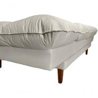 Sofá Cama Andorra Com Banqueta Corano 3 Lugares Reclinável Império Gelo 308 - 5