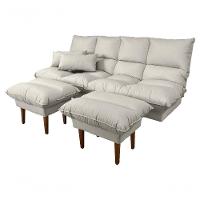 Sofá Cama Andorra Com Banqueta Corano 3 Lugares Reclinável Império Gelo 308 - 6