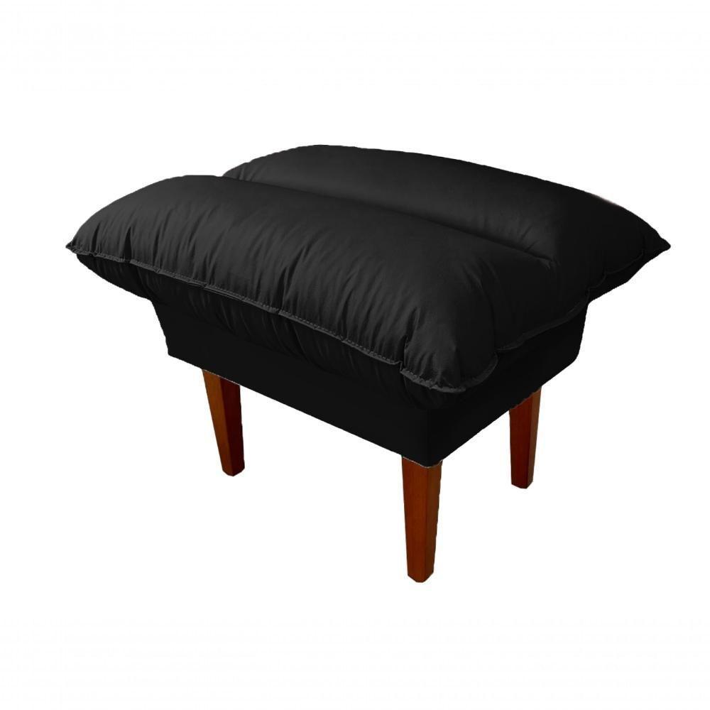 Sofá Cama Andorra Com Banqueta Corano 3 Lugares Reclinável Império Preto 311 - 4