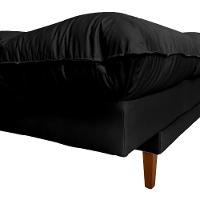 Sofá Cama Andorra Com Banqueta Corano 3 Lugares Reclinável Império Preto 311 - 6