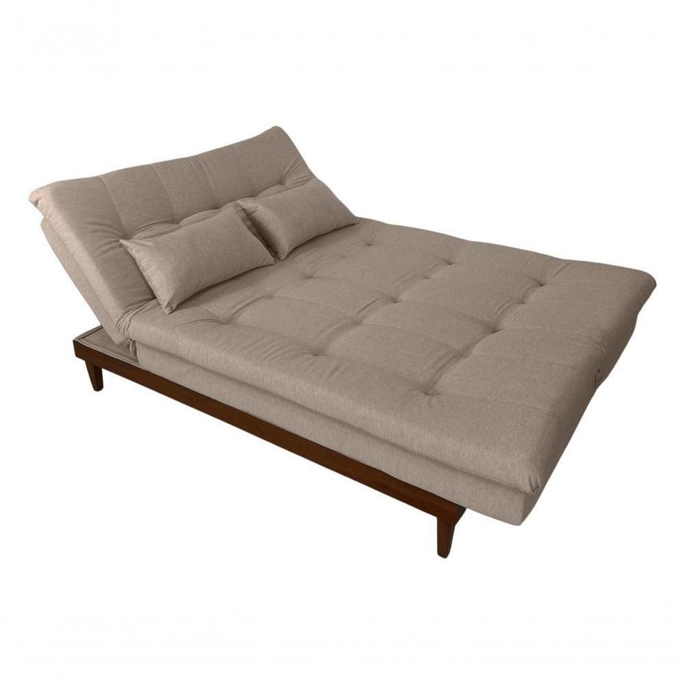 Sofá Cama Versátil Madero Linho Espuma D33 Império Bege 201 - 9