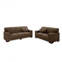 Sofá Manu Conjunto 2 E 3 Lugares Clássico Fixo Confortável Sala Império Marrom 379 - 3
