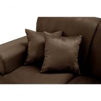 Sofá Manu Conjunto 2 E 3 Lugares Clássico Fixo Confortável Sala Império Marrom 379 - 5