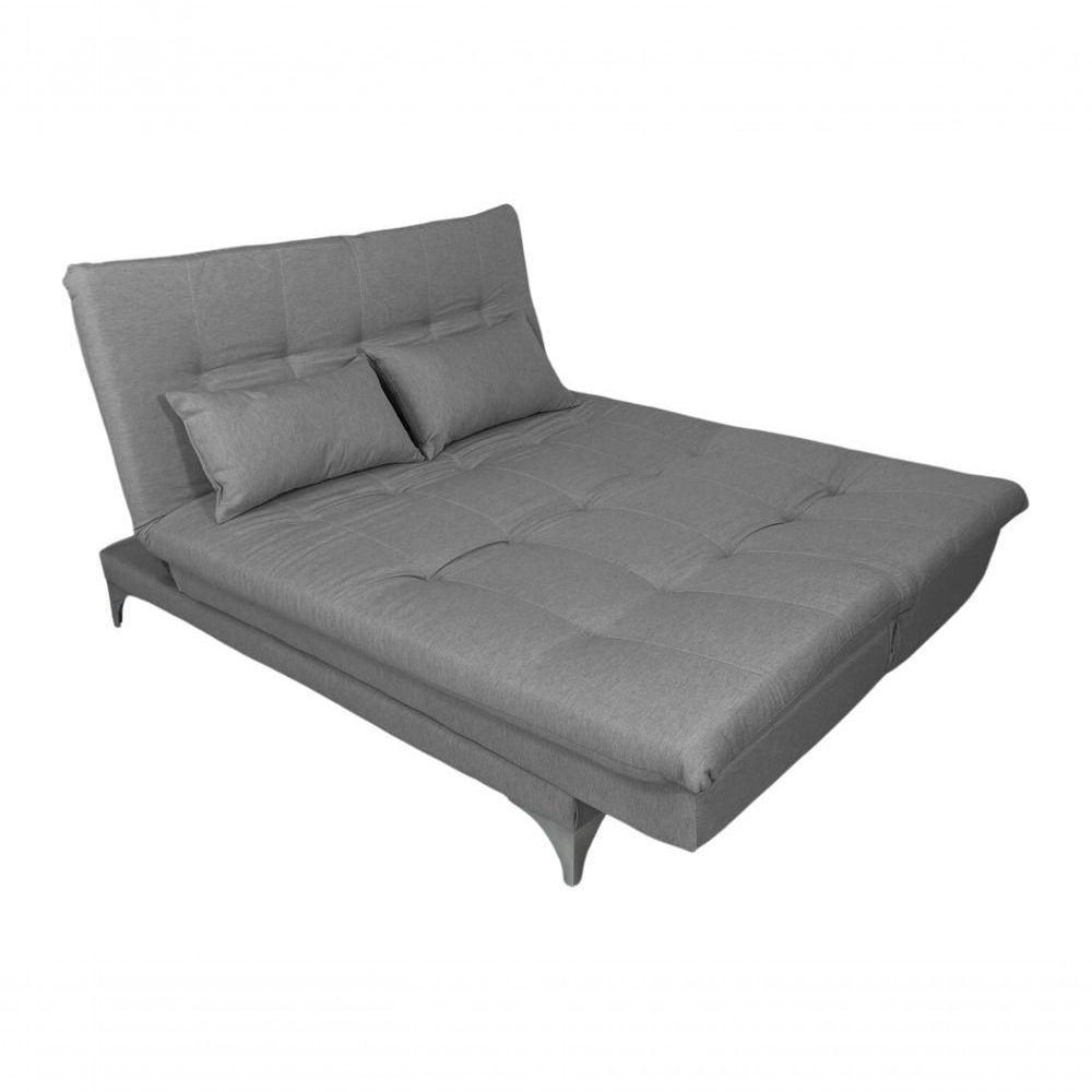 Sofá Cama Versátil Alumínio Linho Espuma D33 Império Grafite 199 - 3