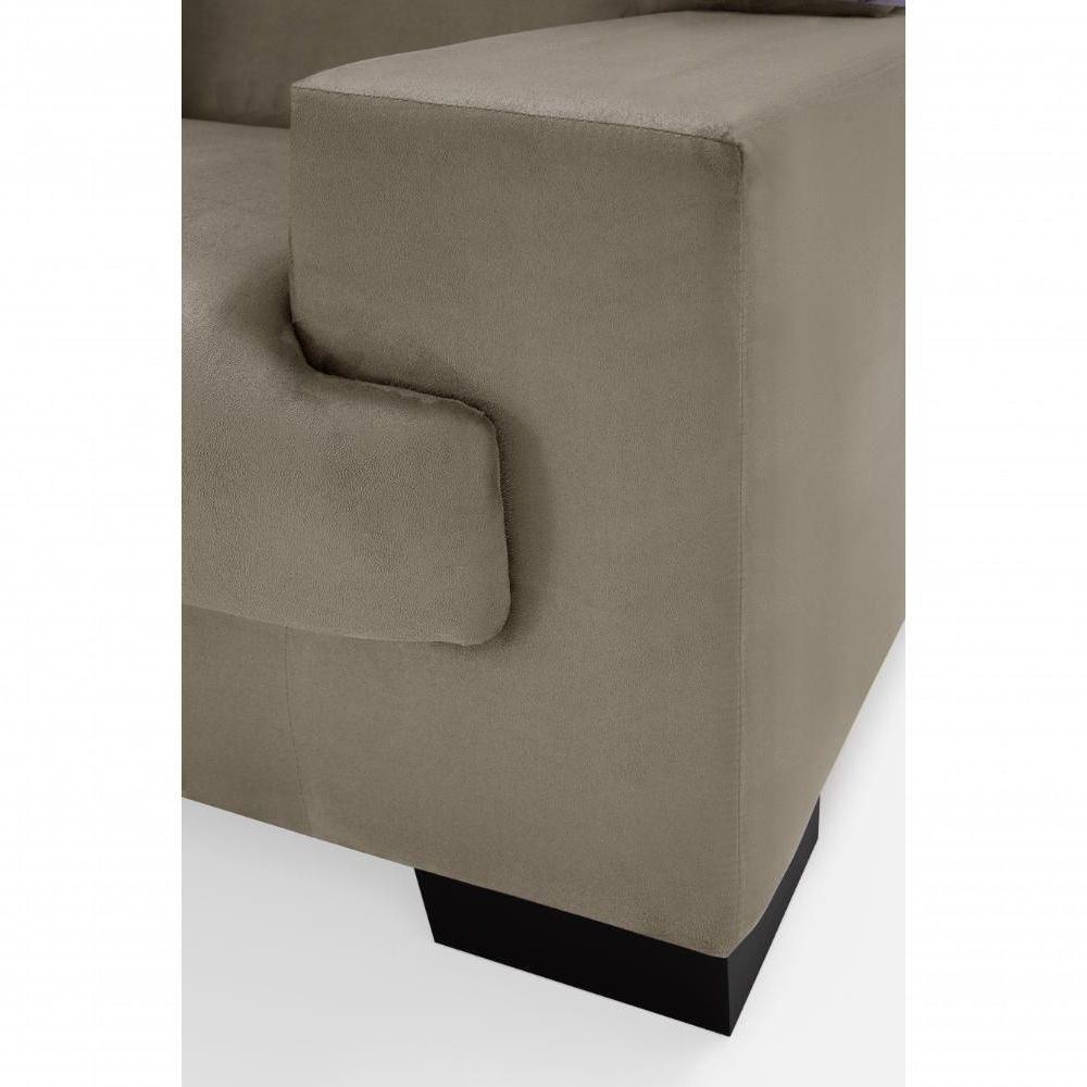 Sofá Manu Conjunto 2 E 3 Lugares Clássico Fixo Confortável Sala Império Chocolate 377 - 2