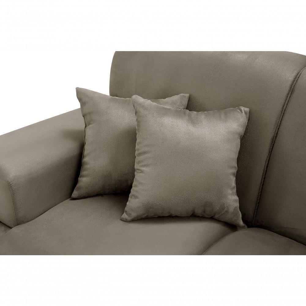 Sofá Manu Conjunto 2 E 3 Lugares Clássico Fixo Confortável Sala Império Chocolate 377 - 3