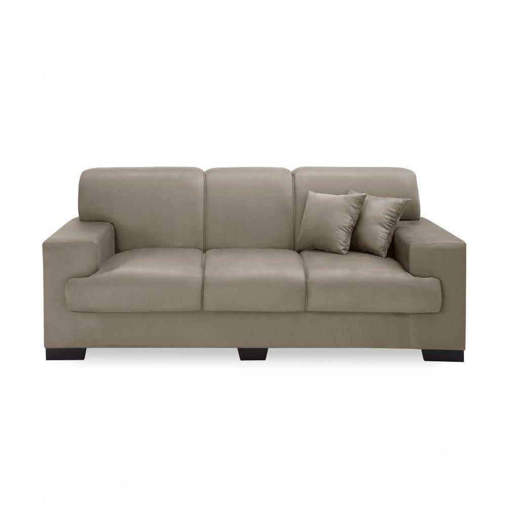 Sofá Manu Conjunto 2 E 3 Lugares Clássico Fixo Confortável Sala Império Chocolate 377 - 4