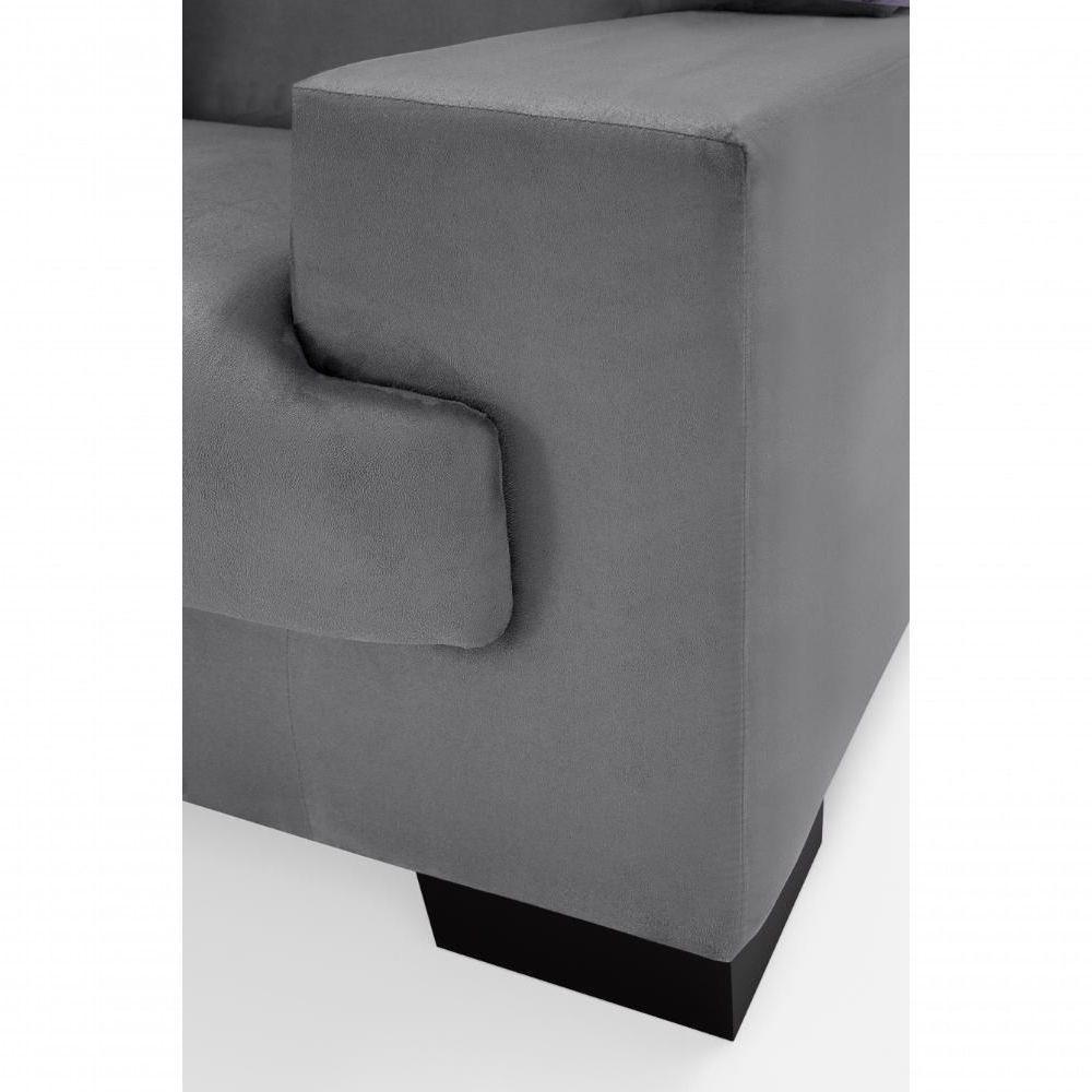 Sofá Manu Conjunto 2 E 3 Lugares Clássico Fixo Confortável Sala Império Cinza 380 - 4