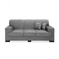 Sofá Manu Conjunto 2 E 3 Lugares Clássico Fixo Confortável Sala Império Cinza 380 - 2