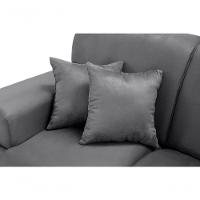 Sofá Manu Conjunto 2 E 3 Lugares Clássico Fixo Confortável Sala Império Cinza 380 - 5