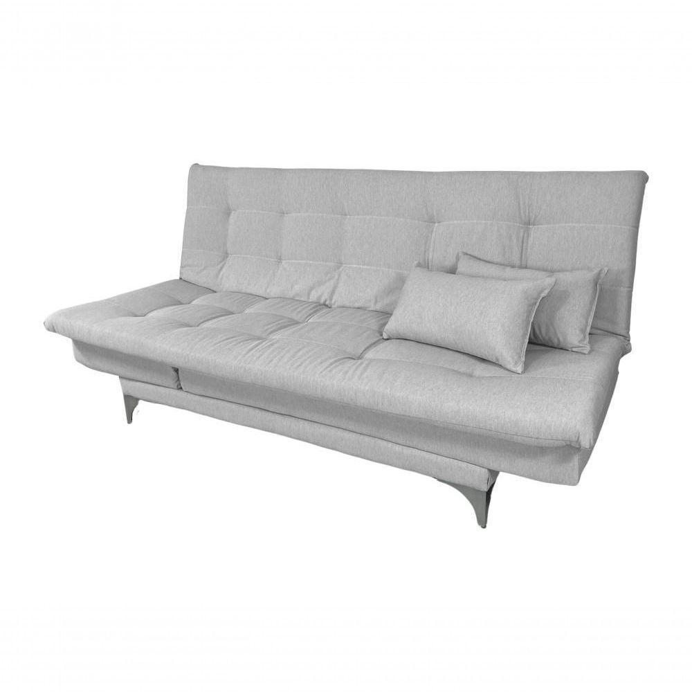 Sofá Cama Versátil Alumínio Linho Espuma D33 Império Gelo 185 - 1