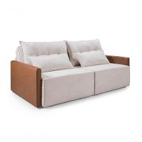 Sofá 3 Lugares San Marino 2,00m Boucle Composê Retrátil E Reclinável Império Boucle 210 Bege - 6