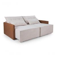 Sofá 3 Lugares San Marino 2,00m Boucle Composê Retrátil E Reclinável Império Boucle 210 Bege - 7